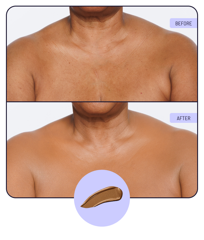 Before and after using 4C Bronze Radiance