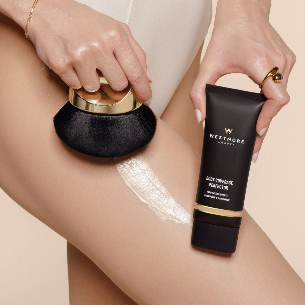 Applying Body Coverage Perfector with the Blend and Blur Body Brush