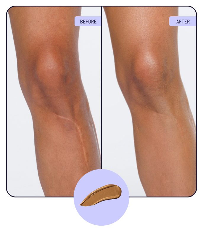 Before and after using 4W Tan Radiance
